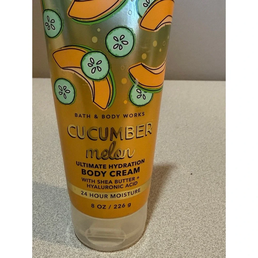 Bath & Body Works‎ CUCUMBER MELON Body Cream With Hyaluronic Acid 8 oz